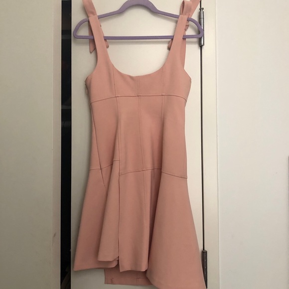 Cinq a Sept | Jeanette Asymmetrical Dress- Pinkish Peach | Sz2 - Picture 4 of 10